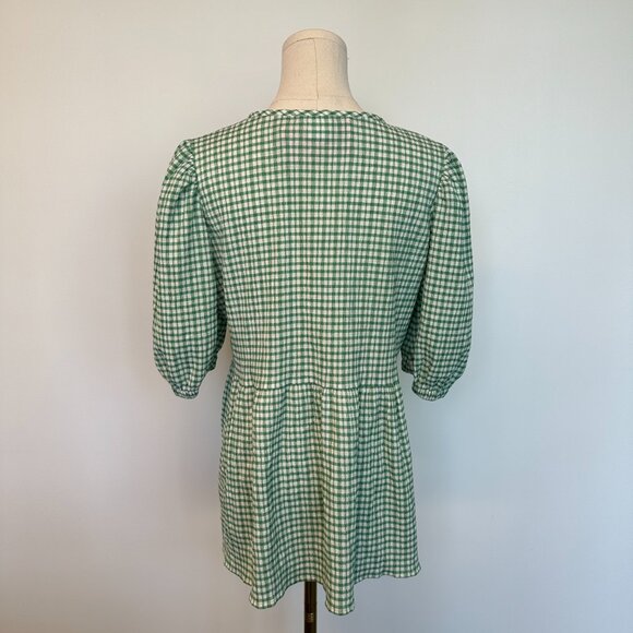 Smash + Tess Green Checkered Blouse - Picture 3 of 4